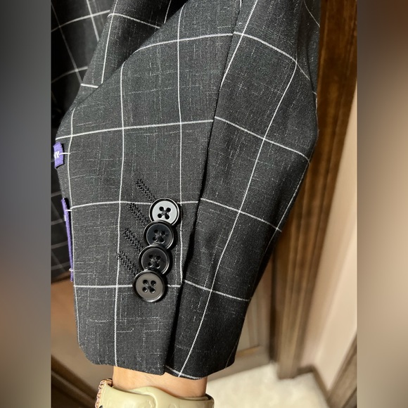 NEW The Savile Row Co. Brixton Brit Skinny Charcoal Grey Blazer size 42L - Picture 5 of 9